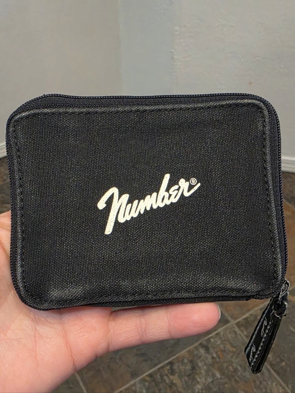 Vintage Number (N)ine FW05 Fender Logo Black Canvas Zip Wallet - Archival